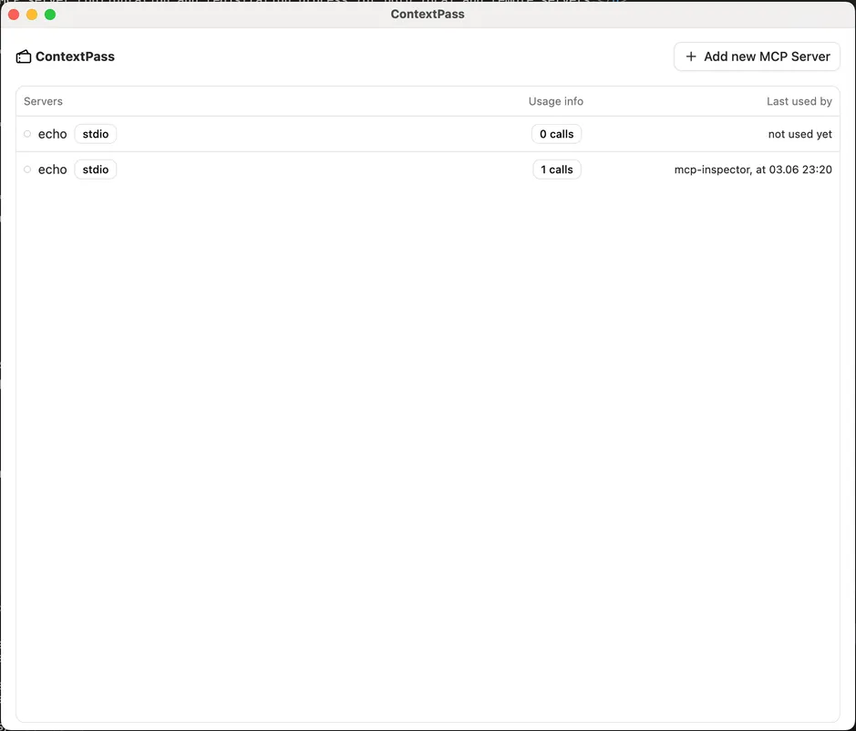 MCP server inventory